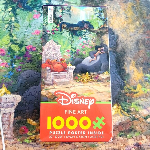 Ceaco Disney Fine Art Puzzle Featuring Mowgli and Baloo from The Jungle Book - Picture 5 of 12